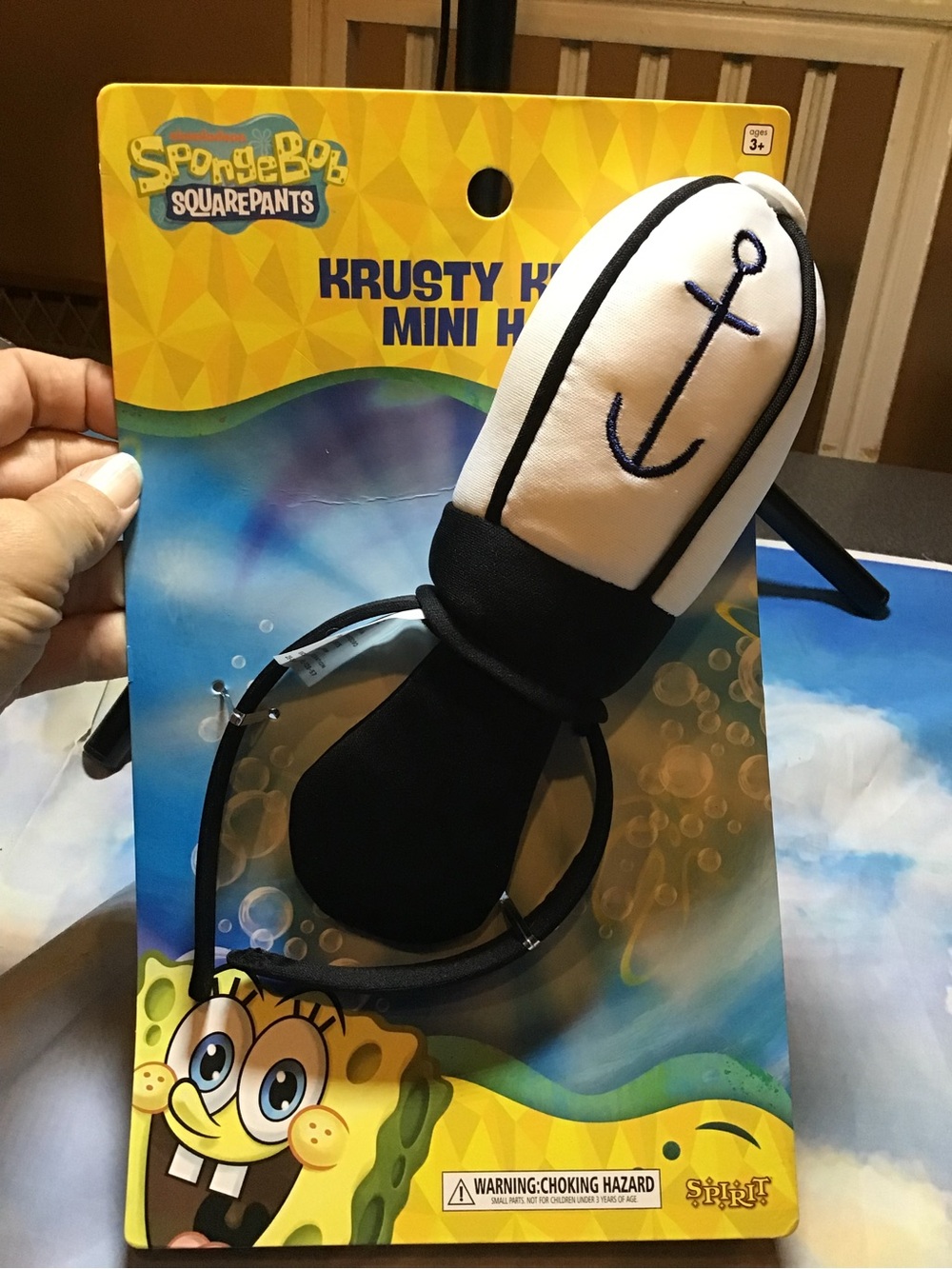 Nickelodeon SpongeBob SquarePants krusty krab mini hat headband -NEW